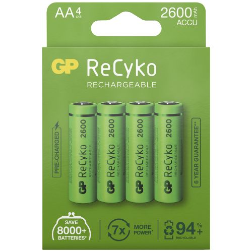 Aku 1,2v aa 2700mah recyko 4tk