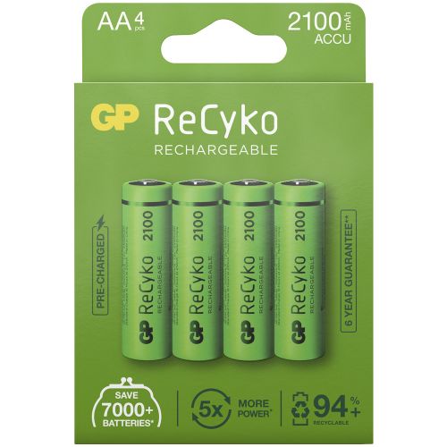 Aku 1,2v aa 2100mah recyko 4tk