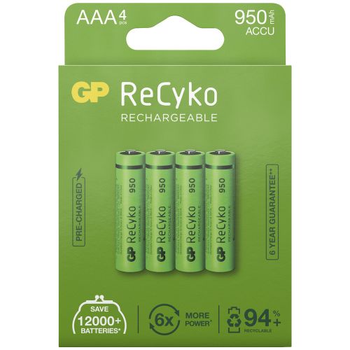 Aku 1,2v aaa 950mah recyko 4tk