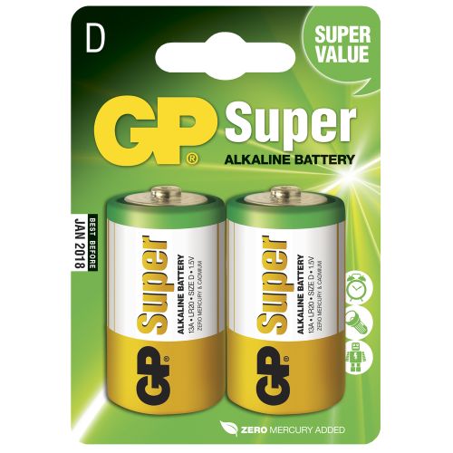 Patarei 1,5V D/LR20 Super Alkaline 2tk