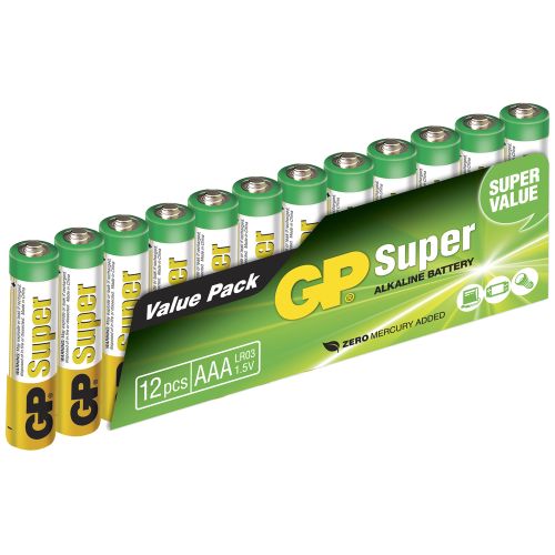 Patarei 1,5V AAA/LR03 Super Alkaline 12tk