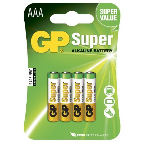 Patarei 1,5V AAA/LR03 Super Alkaline 4tk