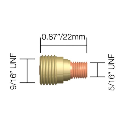 Gaasi läätse korpus 3/32"/2.4mm