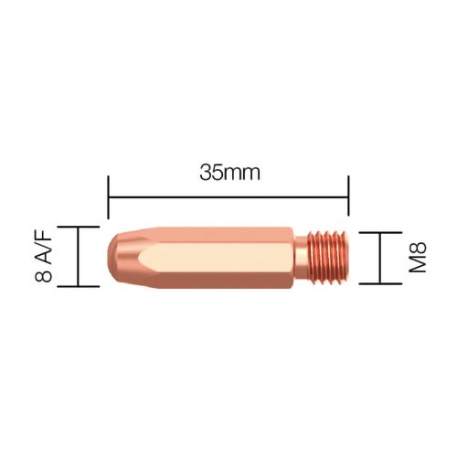 Vooluotsik m8 1,0mm/35mm 5 tk