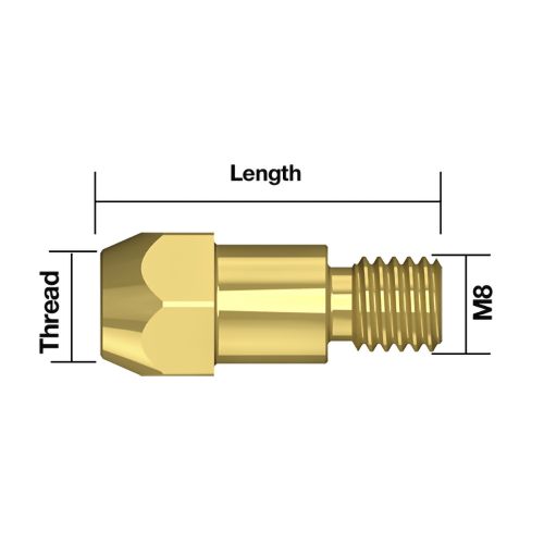 Otsa adapter 1.12"/28.5 m8