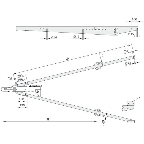 Veotiisel 2000kg 2,8m