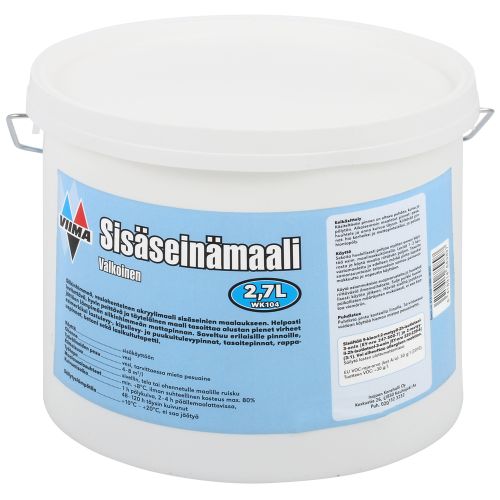 SEINAVÄRV SISEKASUTUSEKS VALGE 2,7L, VIIMA