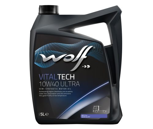 POOLSÜNTEETILINE MOOTORIÕLI VITALTECH 10W40 5L, WOLF