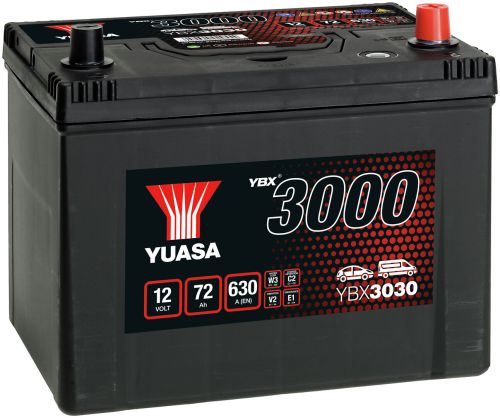 AKU 12V 72AH 630A -+ 260X174X225MM, YUASA