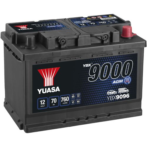 AKU 12V 70AH 760A -+ 278X175X190 AGM START-STOP PLUS, YUASA